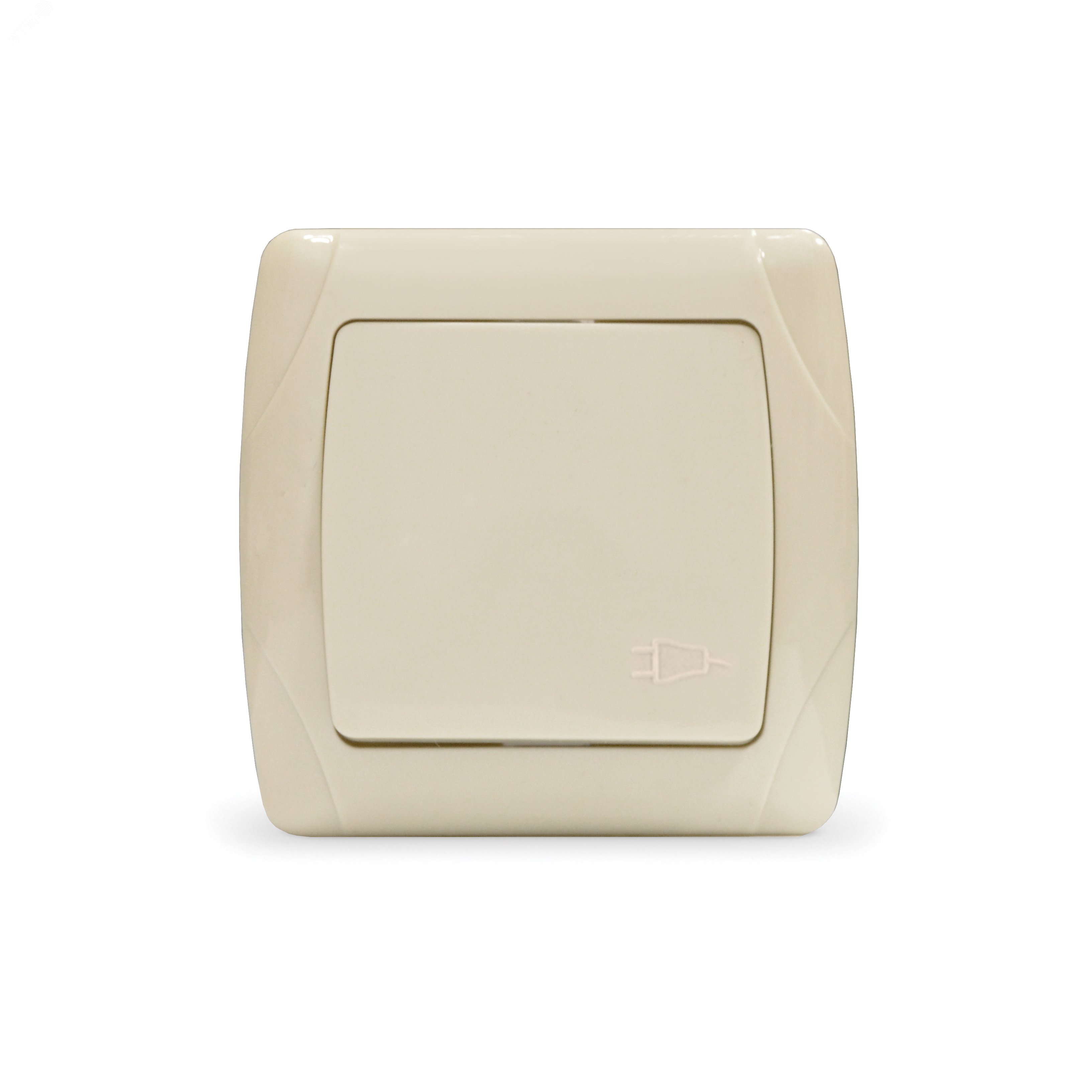 Изображение товара Электроустановочная розетка серии Маргарита с крышкой, 16А, 220В, бежевый цвет