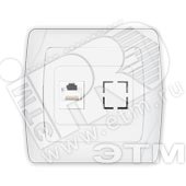 Изображение товара Розетка компьютерная RJ45 скрытая Маргарита белая 1 пост для монтажа внутри стены