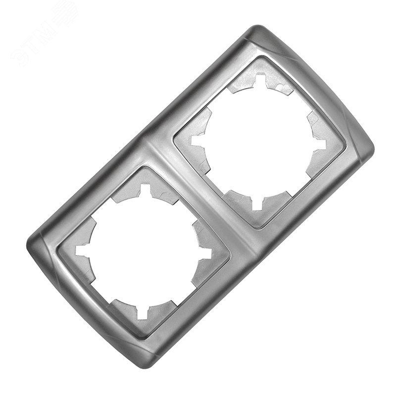 Изображение товара Маргарита рамка двухместная горизонтальная серебро (еврослот) (шт)