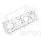 Изображение товара Рамка 4 поста Маргарита горизонтальная белая (шт)