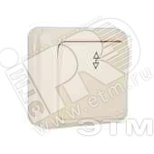 Изображение товара Выключатель проходной одноклавишный Олимп 10А бежевый наружный