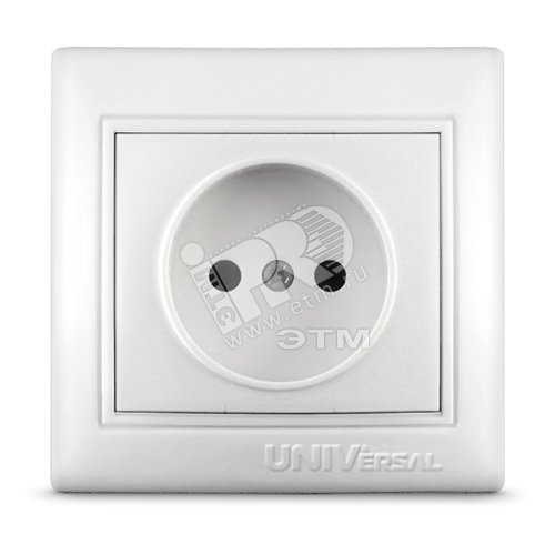 Изображение товара Розетка без заземления белая серия Севиль универсальная