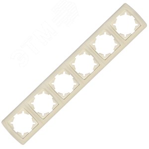 Изображение товара Маргарита Маргарита рамка шестиместная горизонтальная сл.кость (ivory) (еврослот) (шт)