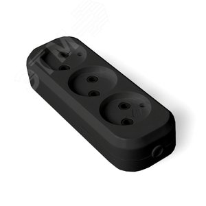 Изображение товара Колодка 3 гнезда б/з AБС-пластик еврослот черный (шт)