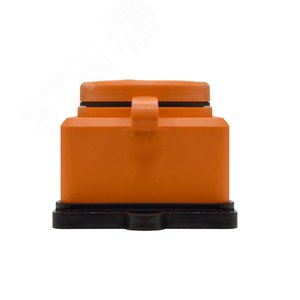 Розетка настенная однофазная с заглушкой КОМПАКТ каучук оранжевый 3037 UNIVersal - 3