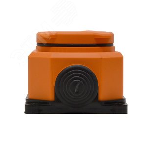 Розетка настенная однофазная с заглушкой КОМПАКТ каучук оранжевый 3037 UNIVersal - 4