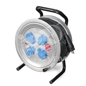 Изображение товара Удлинитель силовой Союз на металлической катушке 4 гнезда 4000 Вт защитная крышка КГ IP-44 40м (шт)