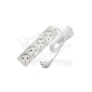 Изображение товара Удлинитель бытовой Союз 2200 Вт с заземлением 4 гнезда ПВС 1,5м (шт)