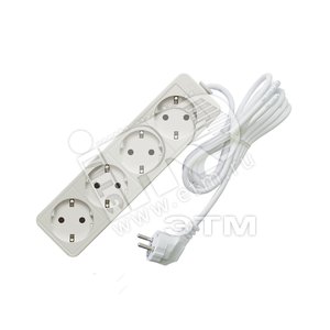 Изображение товара Удлинитель бытовой Союз 2200 Вт с заземлением 4 гнезда ПВС 7м (шт)