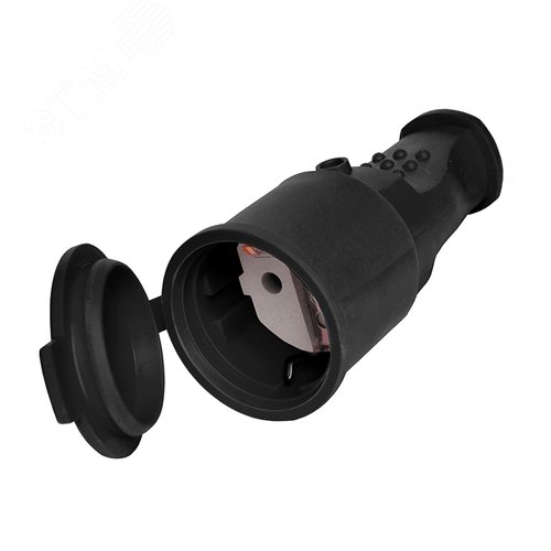 Изображение товара Разъем штепсельный с заземлением каучук 16А 250В IP44 еврослот (шт)