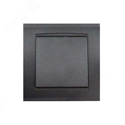 Изображение товара Выключатель одноклавишный серия Бриллиант, скрытой установки, 10А, 220В, механизм, графит (шт)