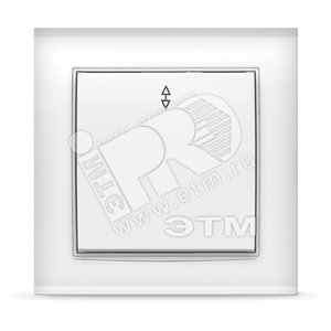 Изображение товара Выключатель Бриллиант одноклавишный проходной белый (шт)