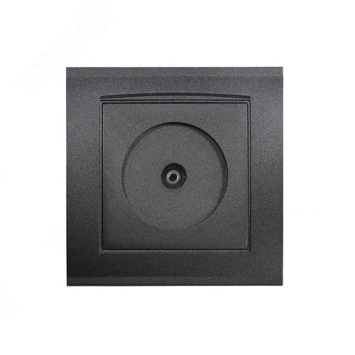 Изображение товара Розетка телевизионная одноместная серия Бриллиант, скрытой установки, оконечная, 75Ом, ч/д 4-2400Мгц, механизм, графит (шт)
