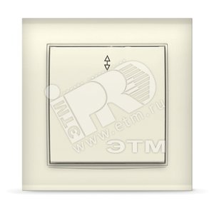 Изображение товара Выключатель Бриллиант одноклавишный проходной слоновая кость (шт)