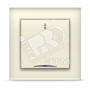 Изображение товара Выключатель Бриллиант одноклавишный проходной с подсветкой слоновая кость (шт)