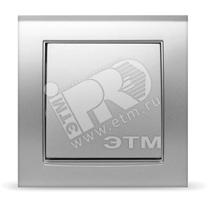 Изображение товара Выключатель Бриллиант одноклавишный серебро (шт)