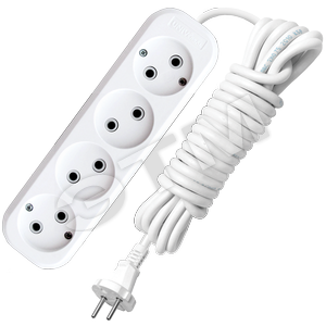 Изображение товара Удлинитель бытовой 4х5м без заземления 10А АВС-пластик E-204 (шт)