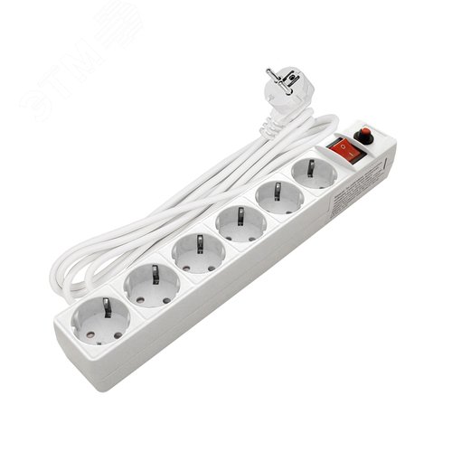 Изображение товара Фильтр сетевой с заземлением ПВС 3-0.75 белый 7м (шт)