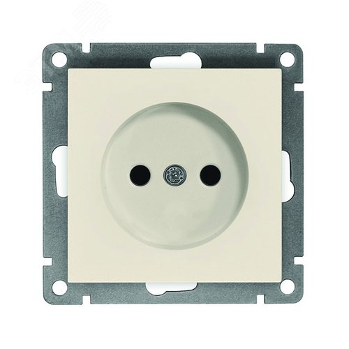 Изображение товара Розетка одноместная UNIVersal серия Афина б/з, с/у, 16А, 220В, слоновая кость (ivory) (еврослот), механизм (шт)