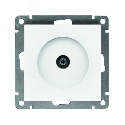 Изображение товара Розетка телевизионная одноместная UNIVersal Афина, с/у, оконечная, 75Ом, ч/д 4-2400Мгц, белая (еврослот) (шт)