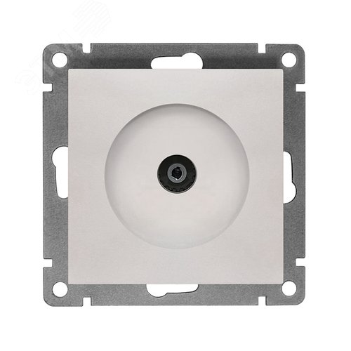 Изображение товара Розетка телевизионная одноместная Афина, с/у, тупиковая, 75Ом, ч/д 4-2400Мгц, жемчуг (еврослот) (шт)