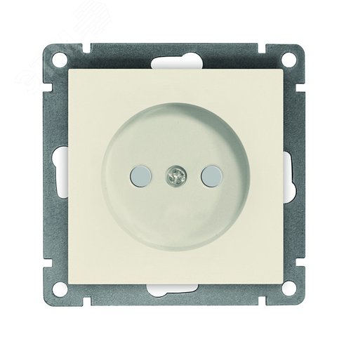 Изображение товара Розетка одноместная UNIVersal серия Афина б/з, с/у, з/ш, 16А, 220В, слоновая кость (ivory) (еврослот), механизм (шт)