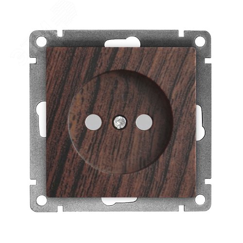 Изображение товара Розетка одноместная UNIVersal серия Афина б/з, з/ш, с/у, 16А, 220В, венге (еврослот), механизм (шт)