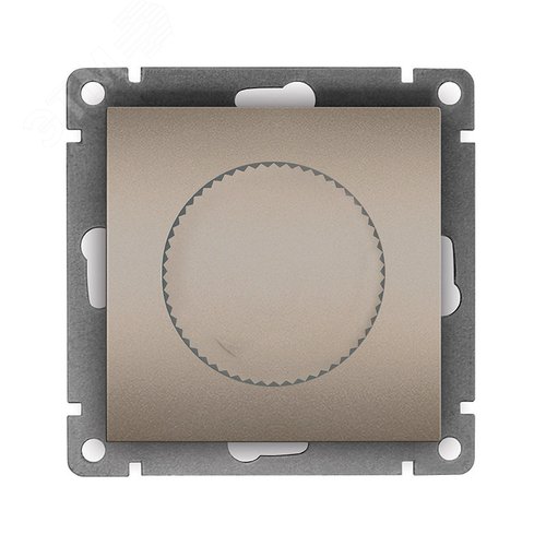 Изображение товара Светорегулятор (Диммер) UNIVersal серия Афина, с/у, 3А, 220В, 500Вт, шампань (еврослот), механизм (шт)