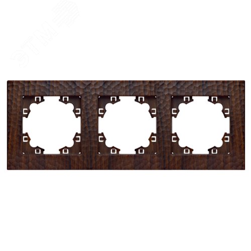 Изображение товара Рамка фактурная 3 поста универсальная UNIVersal Афина венге (еврослот) (шт)