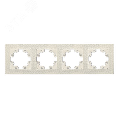 Изображение товара Рамка фактурная 4 поста универсальная UNIVersal Афина слоновая кость (ivory) (еврослот) (шт)