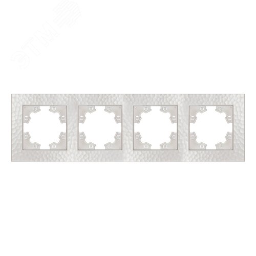 Изображение товара Рамка фактурная 4 поста универсальная UNIVersal Афина жемчуг (еврослот) (шт)