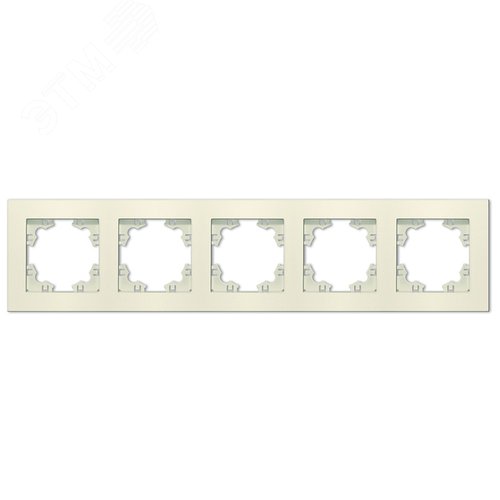 Изображение товара Рамка пятиместная горизонтальная Афина слоновая кость (ivory) (шт)