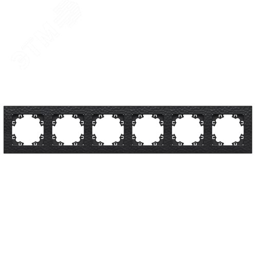 Изображение товара Рамка фактурная 6 постов универсальная UNIVersal Афина графит (еврослот) (шт)