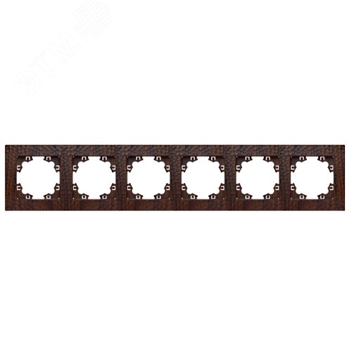 Изображение товара Рамка фактурная 6 постов универсальная UNIVersal Афина венге (еврослот) (шт)
