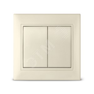 Изображение товара Севиль Выключатель двухклавишный слоновая кость (ivory) (шт)