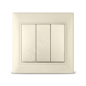 Изображение товара Севиль Выключатель трехклавишный слоновая кость (ivory) (шт)