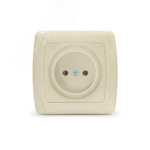 Изображение товара Маргарита розетка одноместная б/з, с/у, 16А, 220В, сл.кость (ivory) (еврослот) (шт)