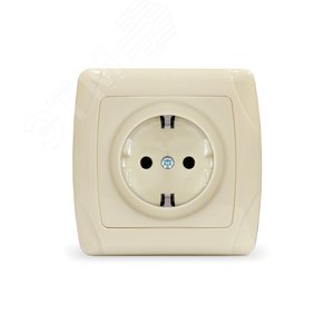 Изображение товара Маргарита розетка одноместная с/з, с/у, 16А, 220В, сл.кость (ivory) (еврослот) (шт)