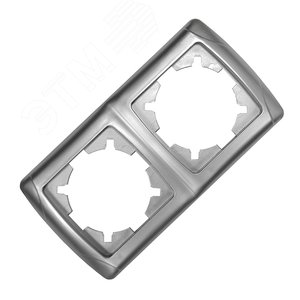 Изображение товара Маргарита рамка двухместная горизонтальная серебро (еврослот) (шт)