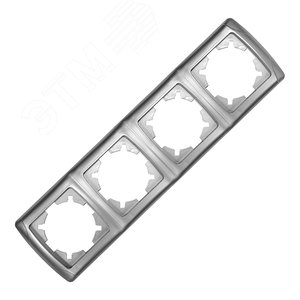 Изображение товара Маргарита рамка четырехместная горизонтальная серебро (еврослот) (шт)