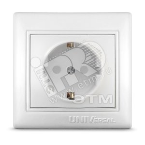 Изображение товара Розетка Севиль с заземлением с защитной шторкой белая (шт)