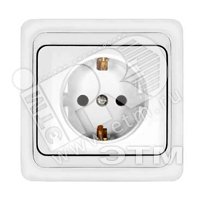 Изображение товара Валери Розетка с заземлением белая скрытая 16 А IP20