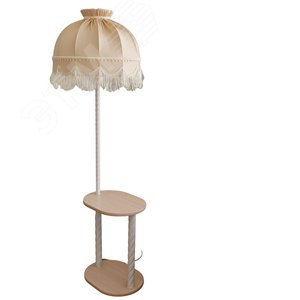Светильник НТБ-11-60-101 со столиком Овал латунь/молочный дуб