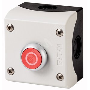 Красная кнопка в корпусе, 1НО+1НЗ,  M22-D-R-X0/KC11/I