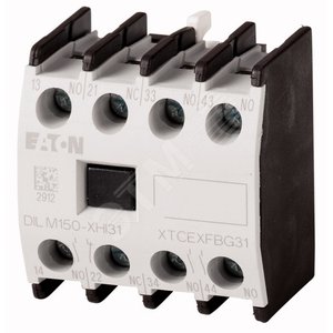 Блок вспомогательных контактов фронтальный 4п 2НО+2НЗ винтовые зажимы для DILM40-170, DILM150-XHI22