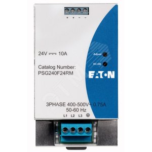 Блок питания, трехфазный, 400-500 V AC/ 24V DC, 10 А, PSG240F24RM ...