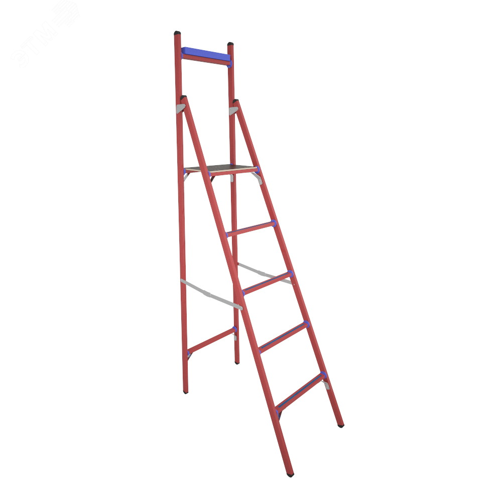 Изображение товара Стремянка стеклопластиковая диэлектрическая с вертикальной опорой СВД-1 ,8 (шт)