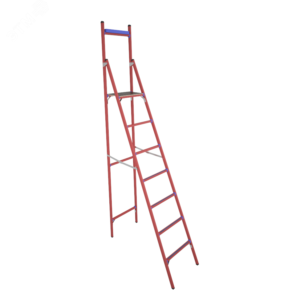 Изображение товара Стремянка стеклопластиковая диэлектрическая с вертикальной опорой СВД-2, 3 (шт)