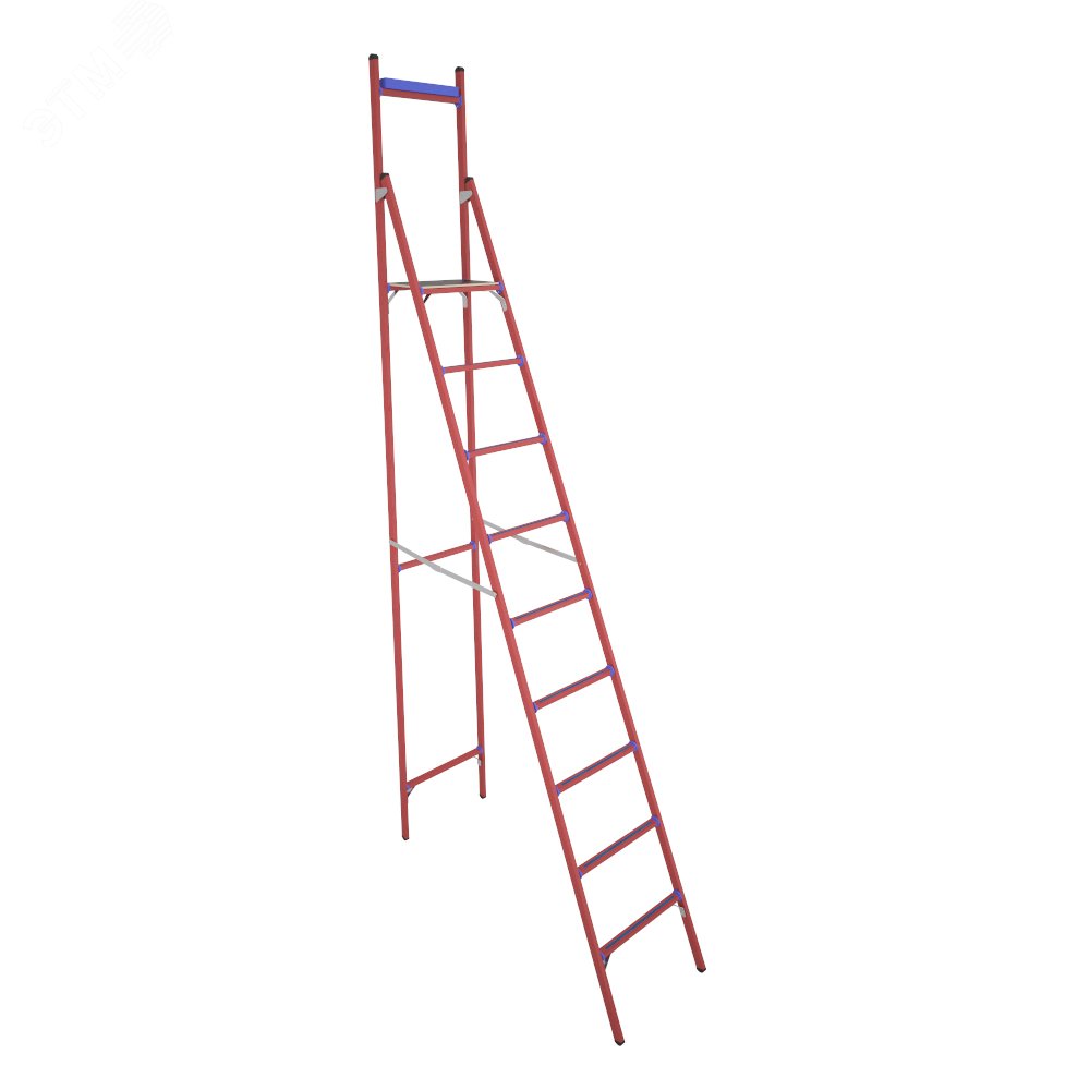 Изображение товара Стремянка стеклопластиковая диэлектрическая с вертикальной опорой СВД-3, 0 (шт)