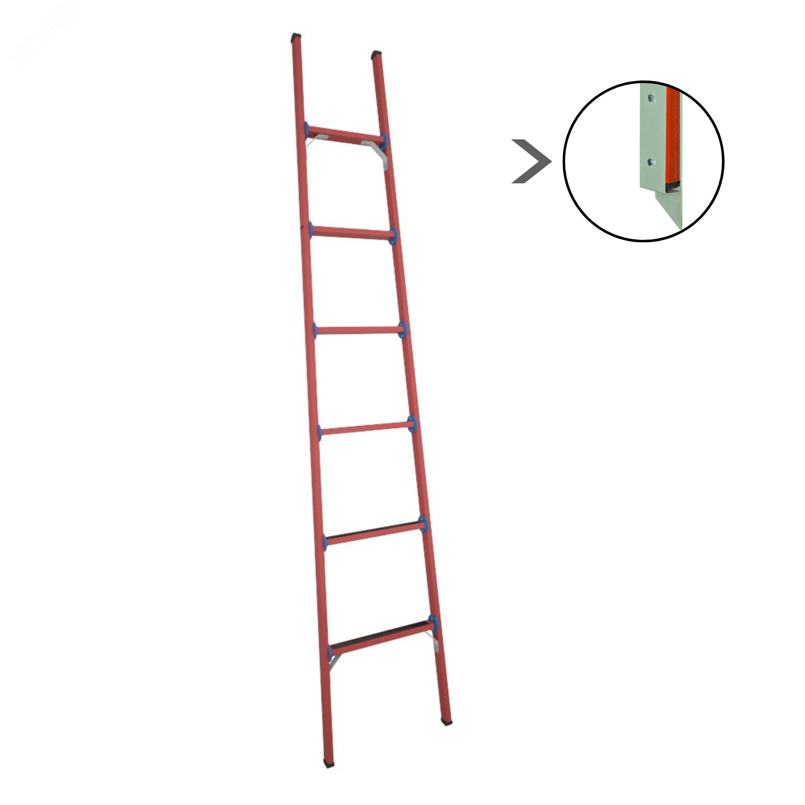 Изображение товара Лестница стеклопластиковая приставная диэлектрическая мягкий грунт ЛСПД-2,5 МГ (шт)